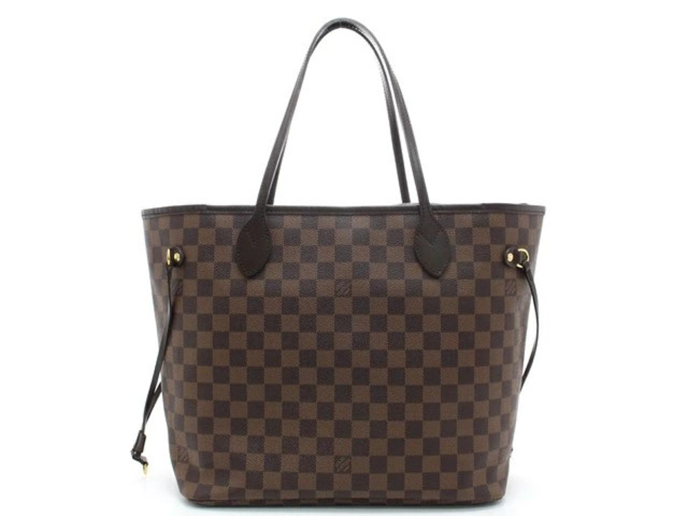 LOUIS VUITTON Neverfull Tote Bag Damier Cerise Red